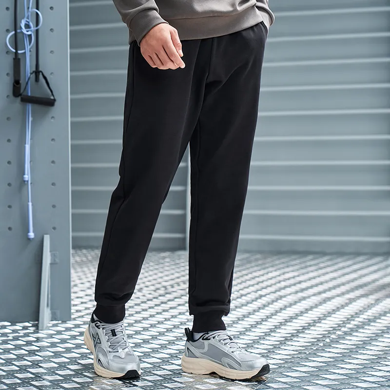 XTEP Variety Training Collection Knitted Sports Pants Men's Jet Black-4