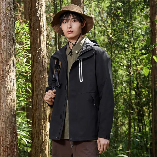 XTEP Wing Waterproof And Windproof Windbreaker Jacket Unisex Jet Black-6