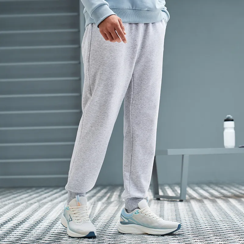 XTEP Knitted Sports Pants Men's Light Heather Gray 7-3