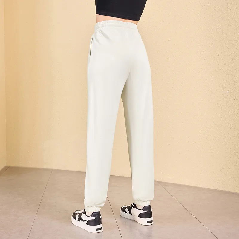 XTEP Knitted Sports Pants Fall Edition Women's Cotton White-10