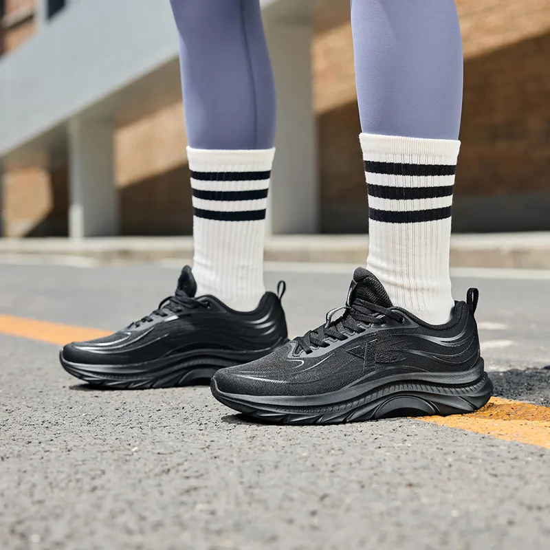 XTEP Cushioning Rebound Low-Top Sprint Running Shoes Women's Black-6