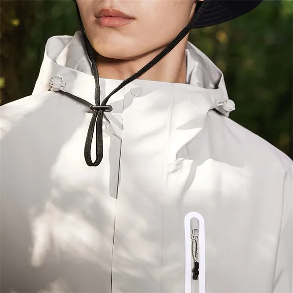 XTEP Wing Water Resistant Windproof Windbreaker Jacket Unisex Wheat Bran-3