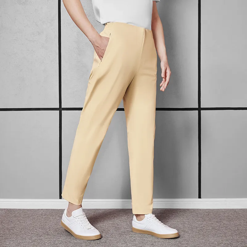 XTEP Casual Pants Regular Men's Khaki Yellow-4