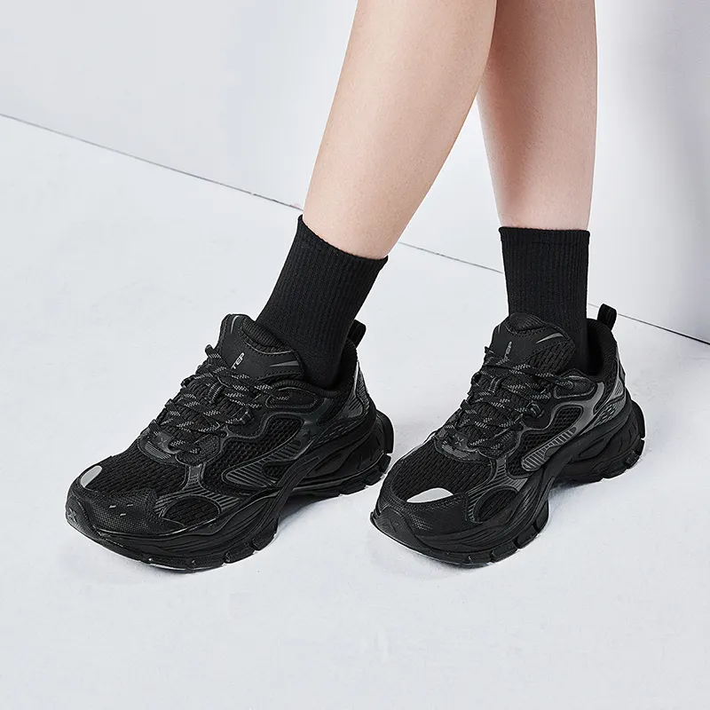 XTEP Basque Height Increasing Coverage Low Top Casual Shoes Women's Anti Wrinkle Cocoa-6