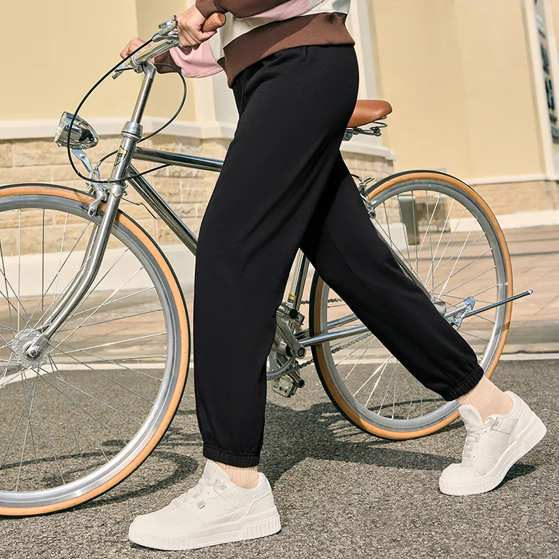 XTEP Knitted Sports Pants Women's Jet Black-4