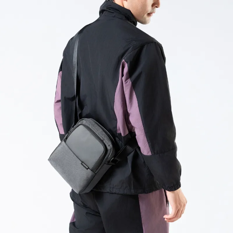 Explorers Fabric Crossbody Bag Small Size Men's Black/Gray-5