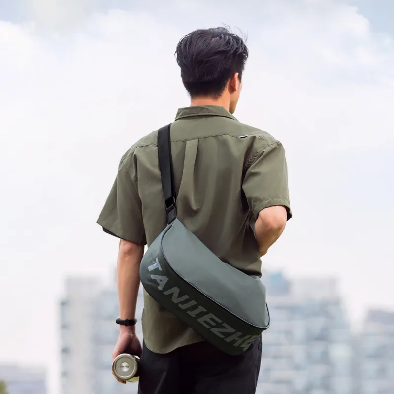 Explorers Polyester Membrana Dermalis Material Crossbody Bag Regular Unisex Black/Gray/Green-2
