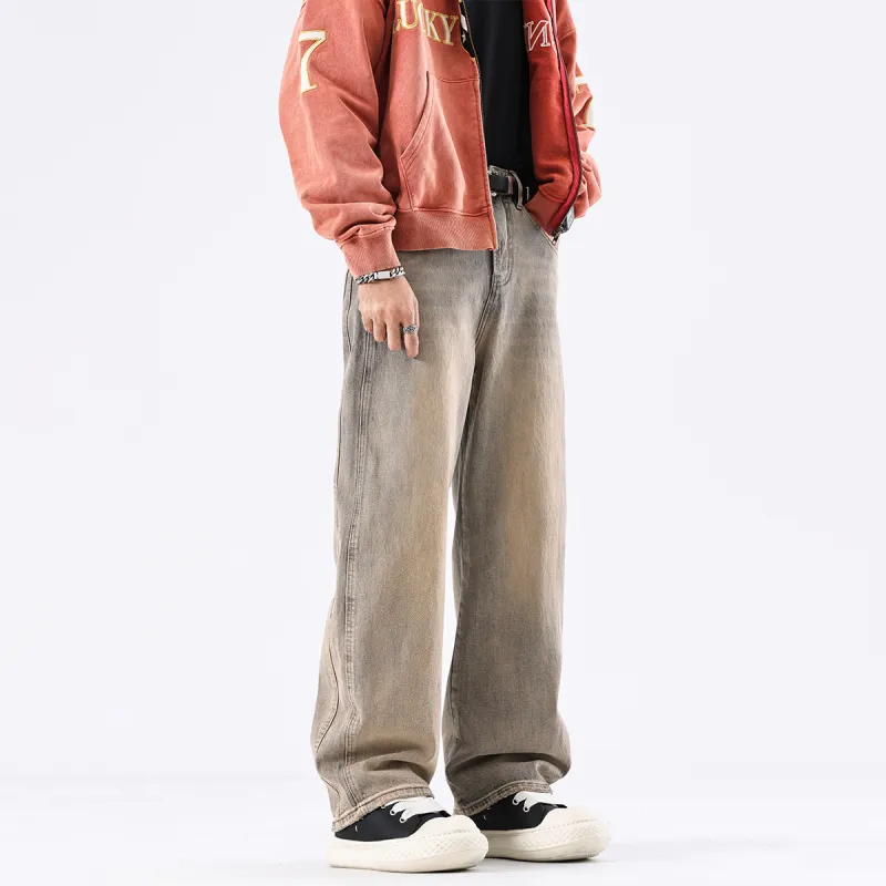 EPTISON Jeans Unisex Mud-Dyed Yellow-4