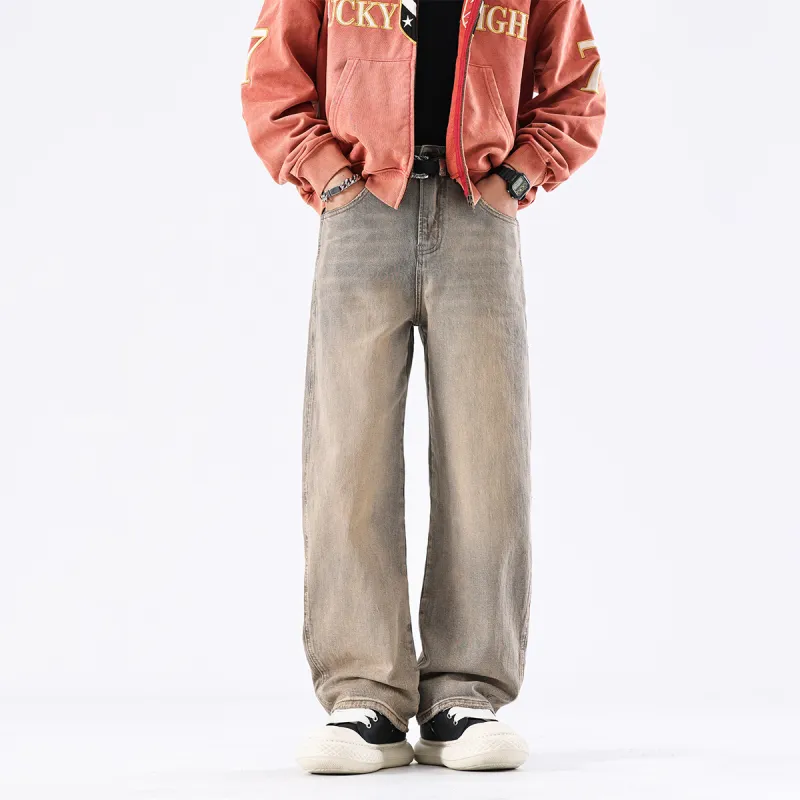 EPTISON Jeans Unisex Mud-Dyed Yellow-2