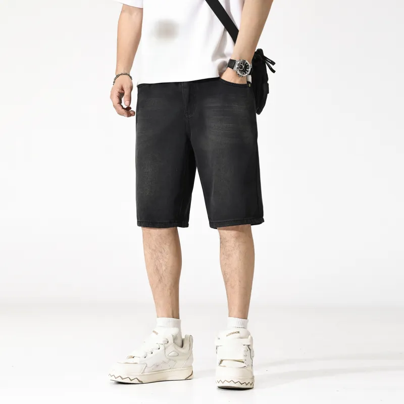 EPTISON Denim Shorts Men's Charcoal Black-6