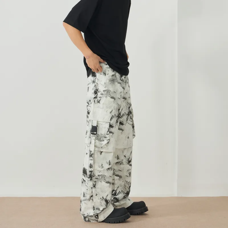 EPTISON Jeans Unisex Black White Camouflage-3