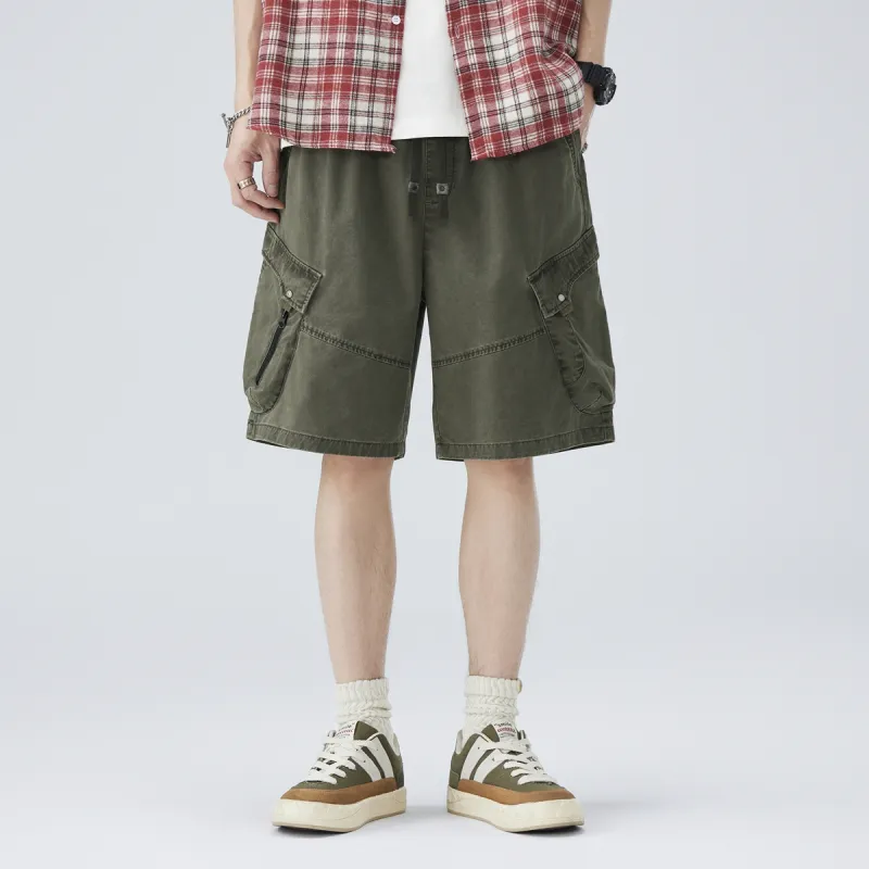 EPTISON Cargo Shorts Men's Army Green-3