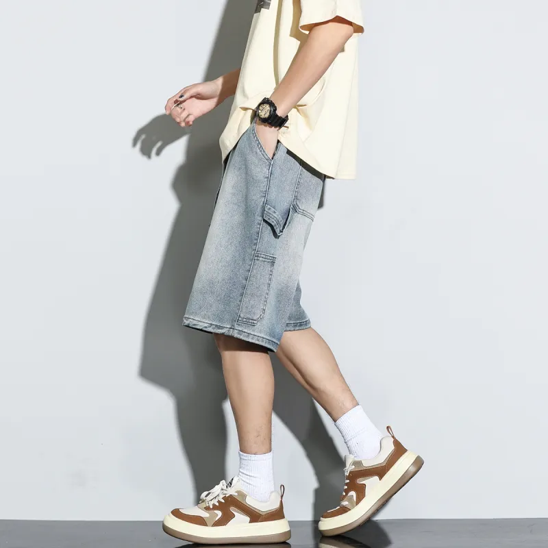 EPTISON Cargo Shorts Men's Light Blue-2