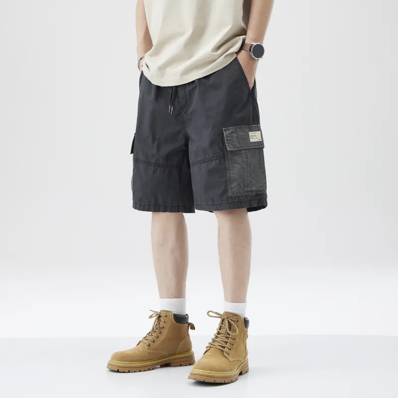 EPTISON Cargo Shorts Unisex Navy Blue-4