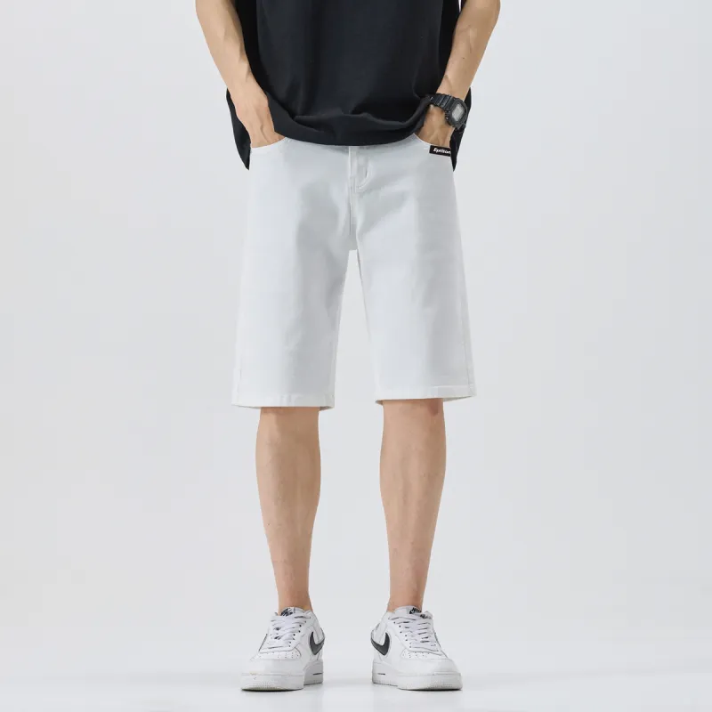 EPTISON Denim Shorts Unisex White-2