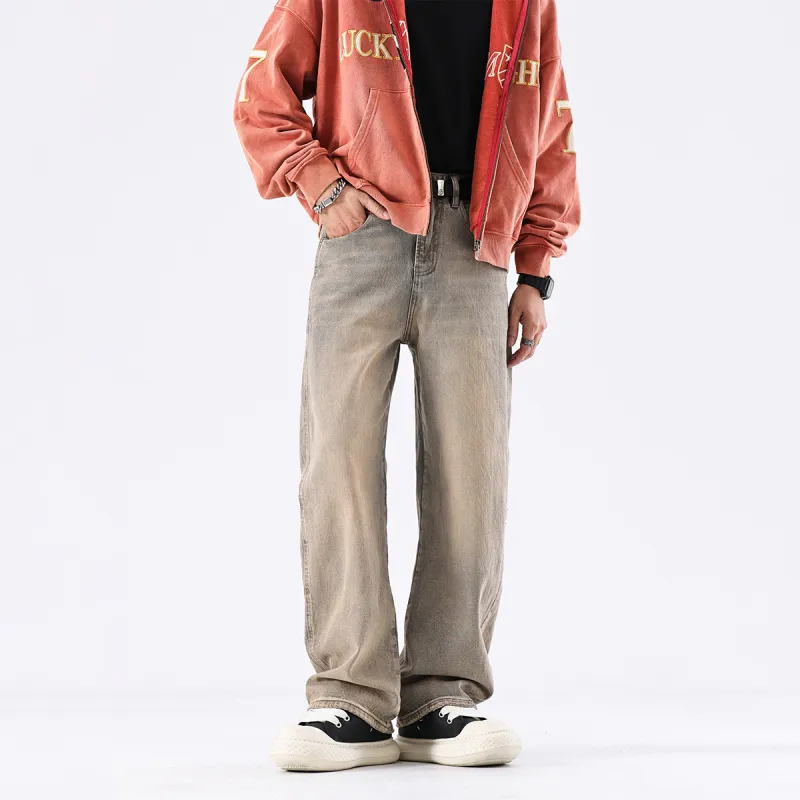 EPTISON Jeans Unisex Mud-Dyed Yellow-6
