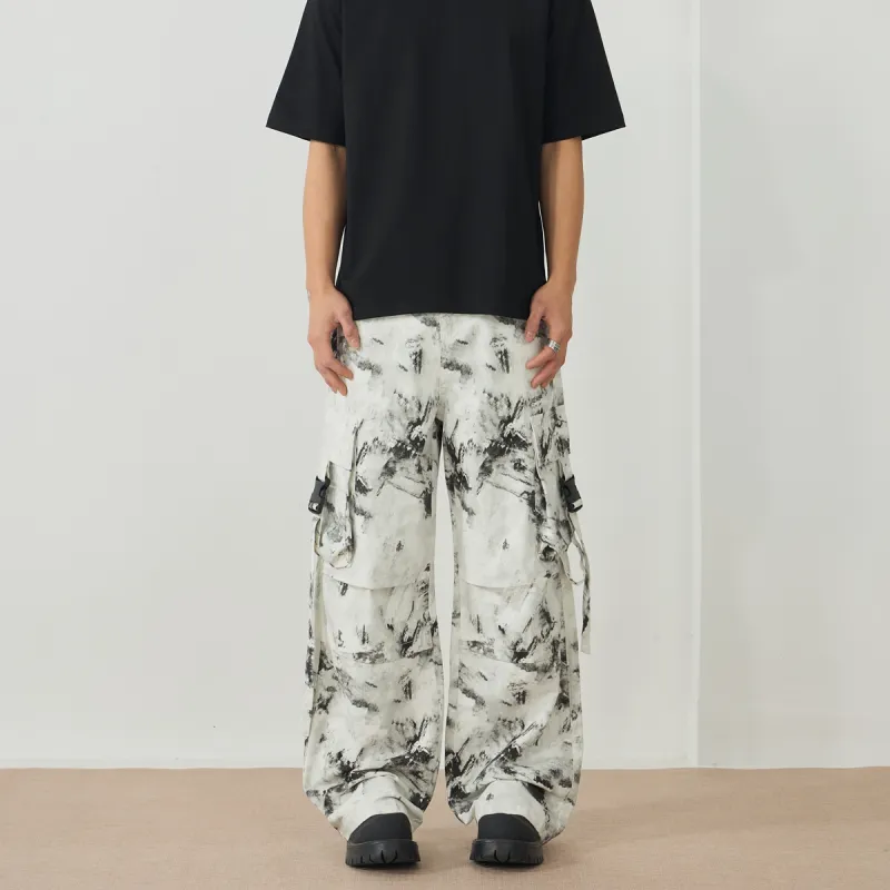 EPTISON Jeans Unisex Black White Camouflage-1