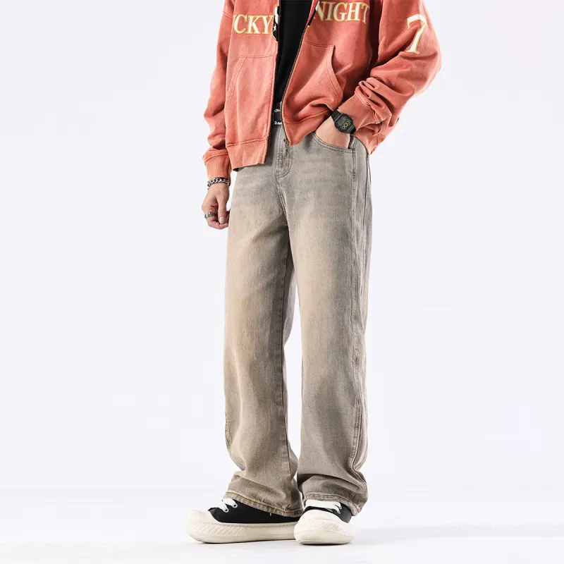 EPTISON Jeans Unisex Mud-Dyed Yellow-3