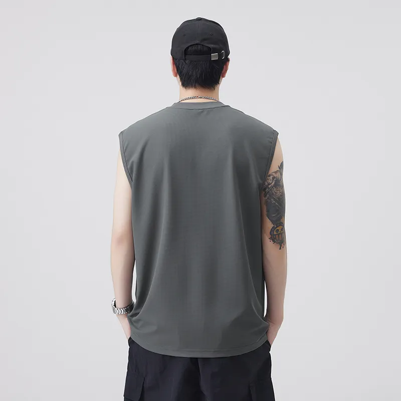 EPTISON Tank Tops Unisex Dark Gray-2