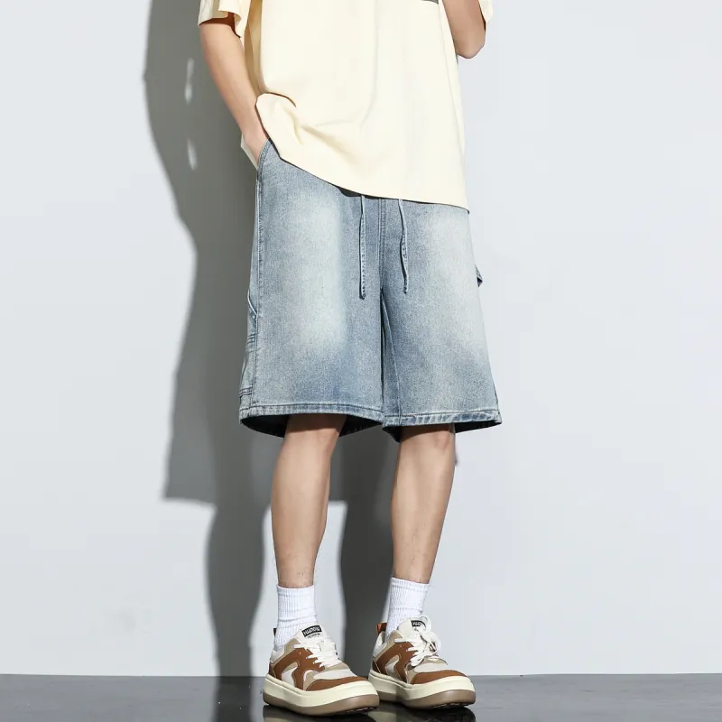 EPTISON Cargo Shorts Men's Light Blue-3