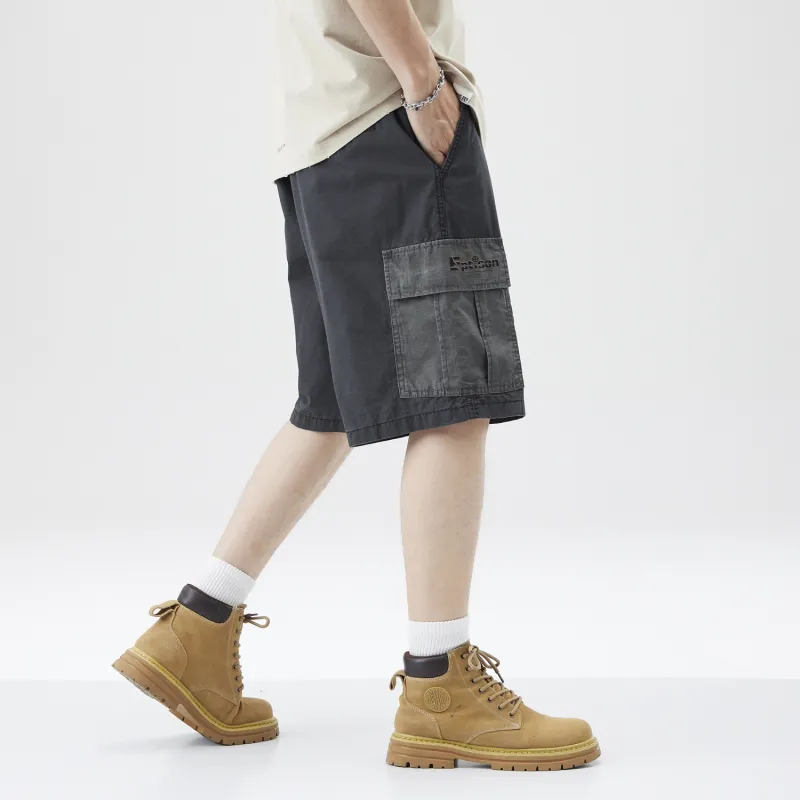 EPTISON Cargo Shorts Unisex Navy Blue-3
