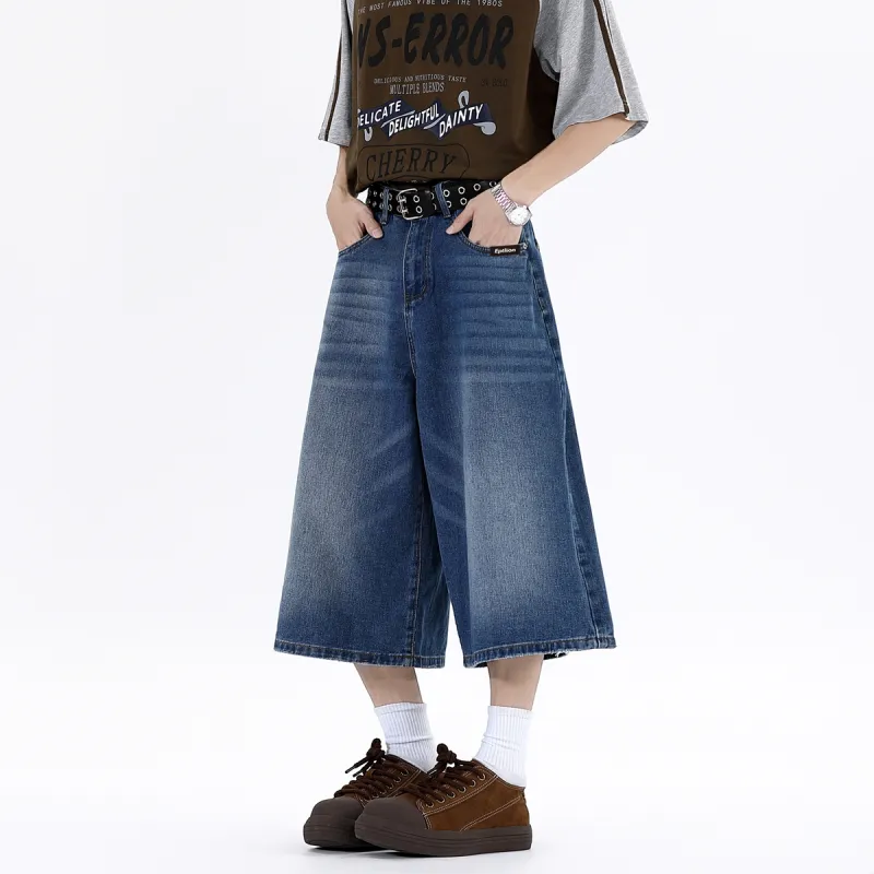 EPTISON Denim Shorts Unisex Dark Blue-3
