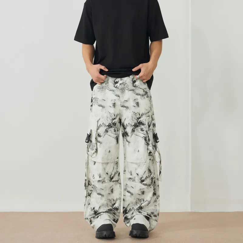 EPTISON Jeans Unisex Black White Camouflage-2