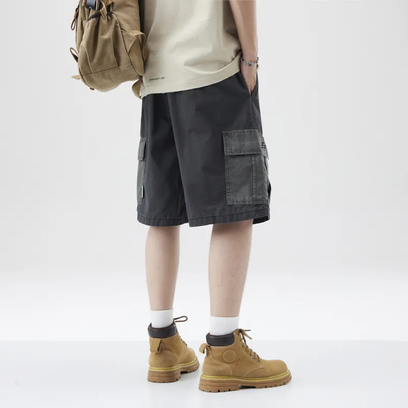 EPTISON Cargo Shorts Unisex Navy Blue-6