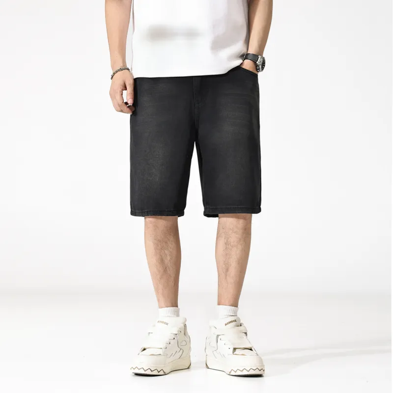 EPTISON Denim Shorts Men's Charcoal Black-2