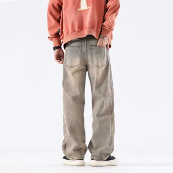 EPTISON Jeans Unisex Mud-Dyed Yellow