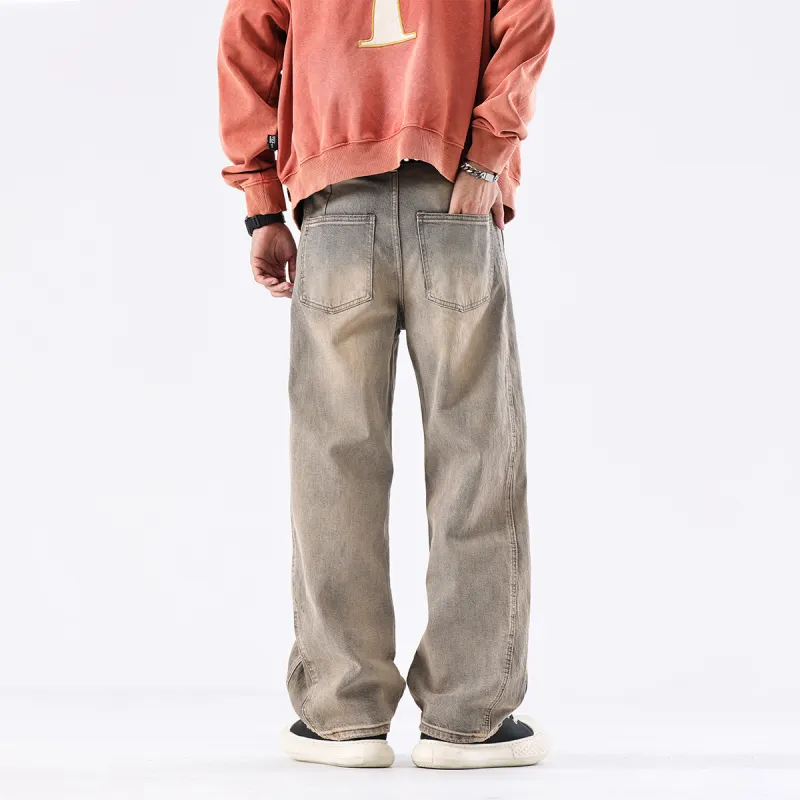 EPTISON Jeans Unisex Mud-Dyed Yellow-1