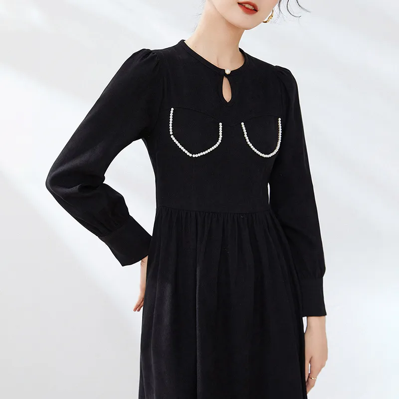 Itisf4 Long Sleeved Dress Women's Black-4