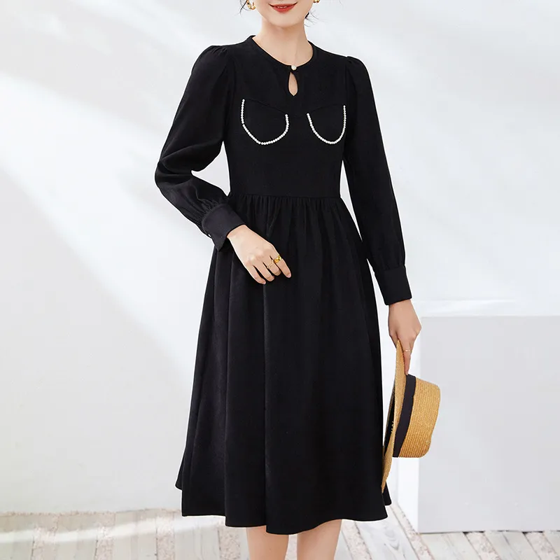 Itisf4 Long Sleeved Dress Women's Black-5