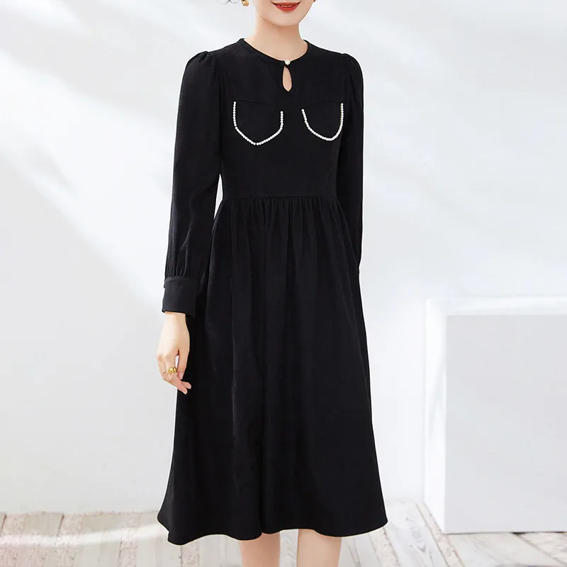 Itisf4 Long Sleeved Dress Women's Black-3