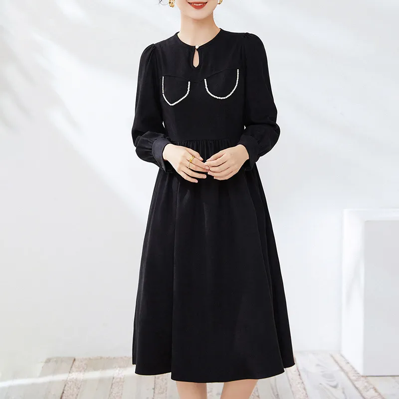 Itisf4 Long Sleeved Dress Women's Black-1