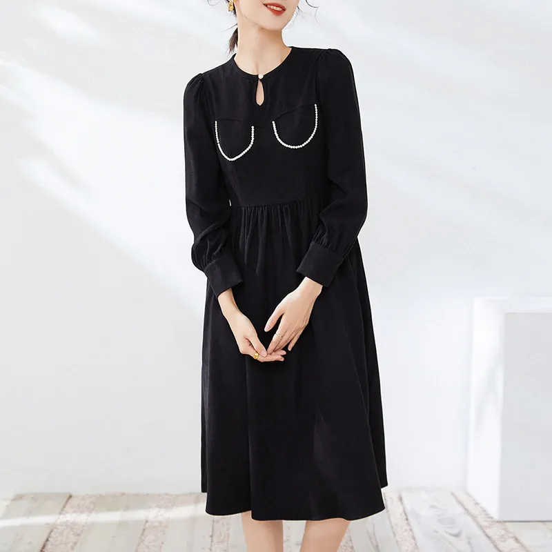Itisf4 Long Sleeved Dress Women's Black-2