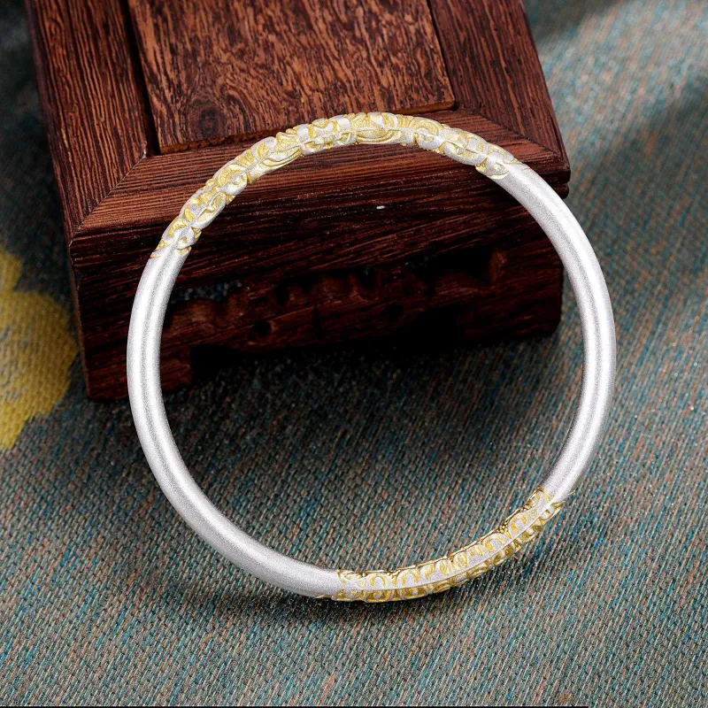 Bowl 999 Fine Silver Bangles Unisex-4