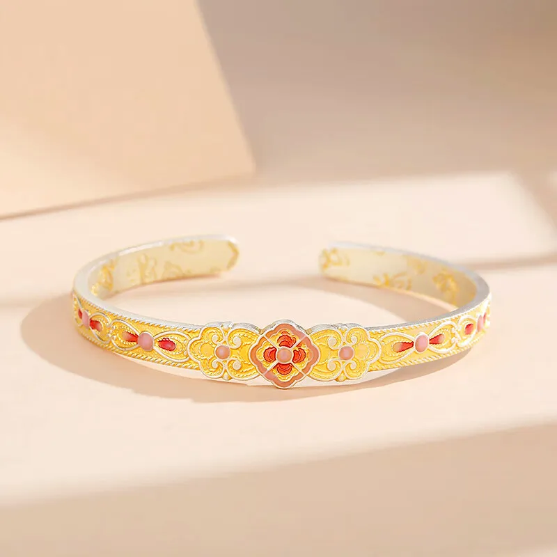 Bowl S999 Fine Silver Bangles Unisex-1