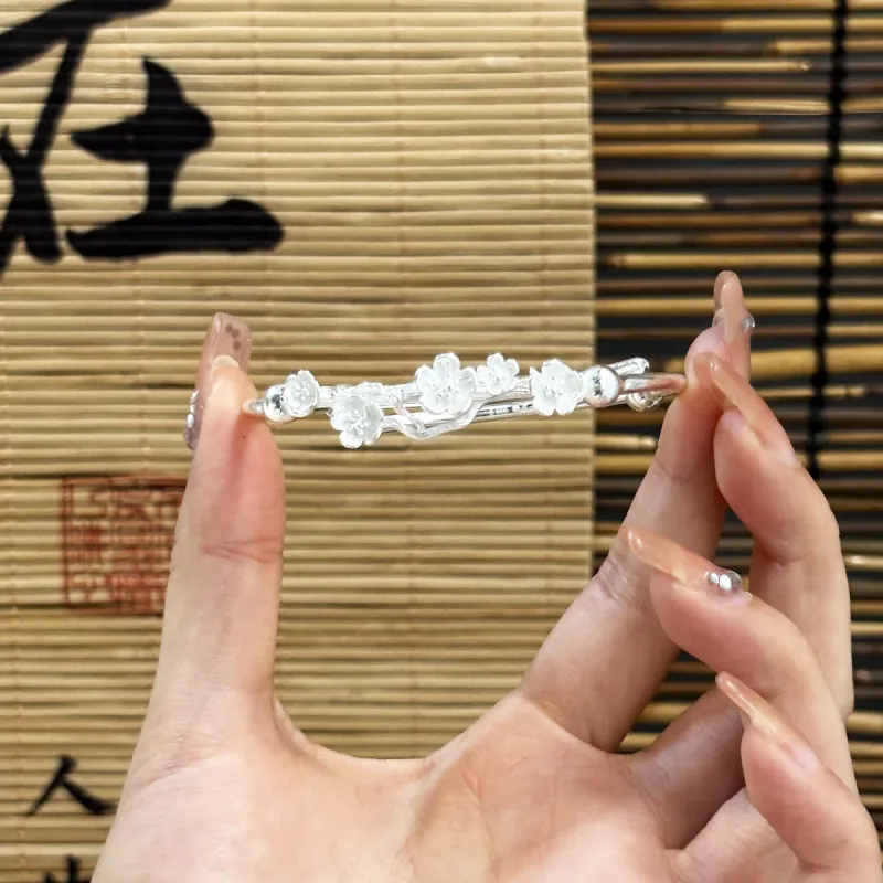 Bowl S999 Fine Silver Sterling Silver Bracelets Unisex-6