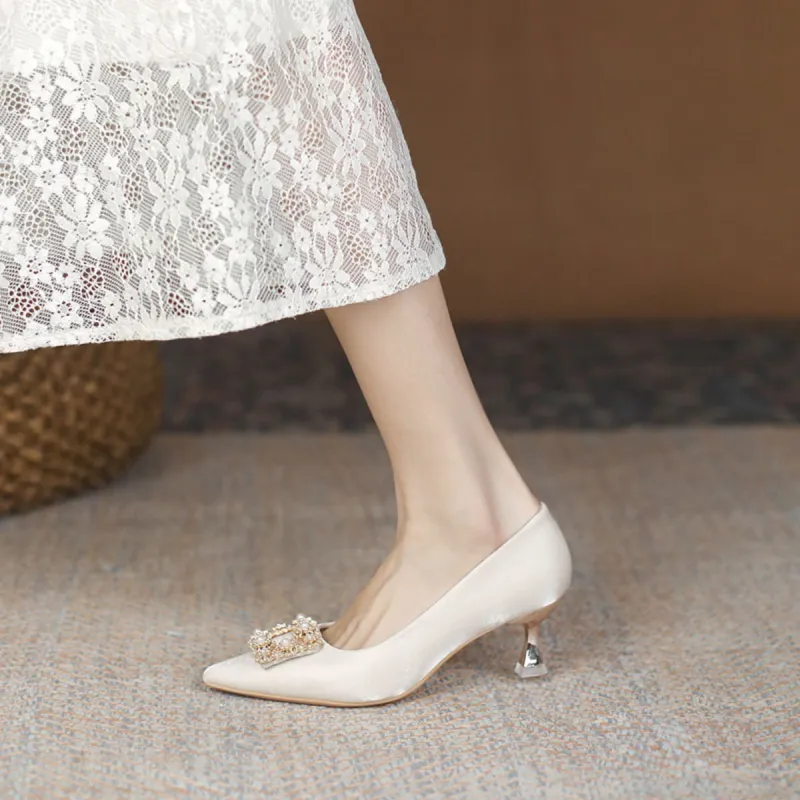 Pounise Slim Heel High Heels 3cm Women's-9