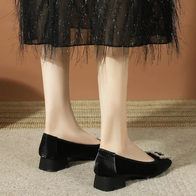 Pounise Chunky Heel High Heels Women's-4