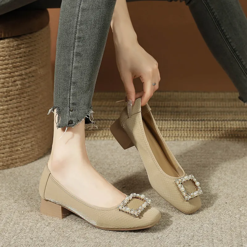 Pounise Chunky Heel High Heels Women's-12