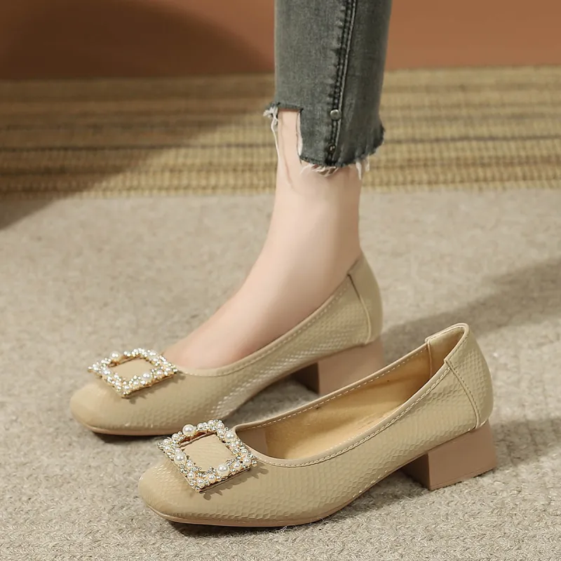 Pounise Chunky Heel High Heels Women's-13