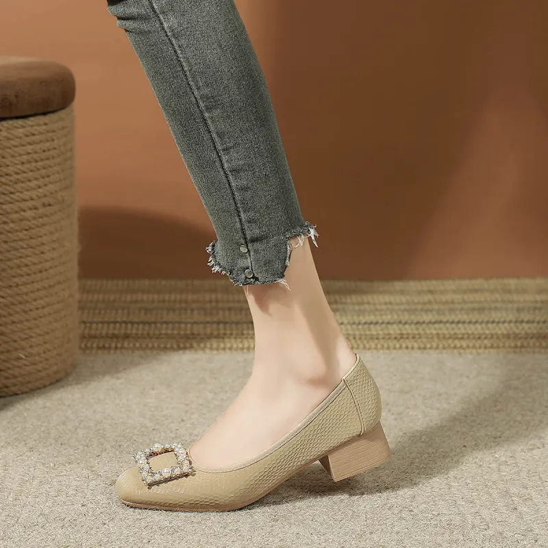 Pounise Chunky Heel High Heels Women's-14