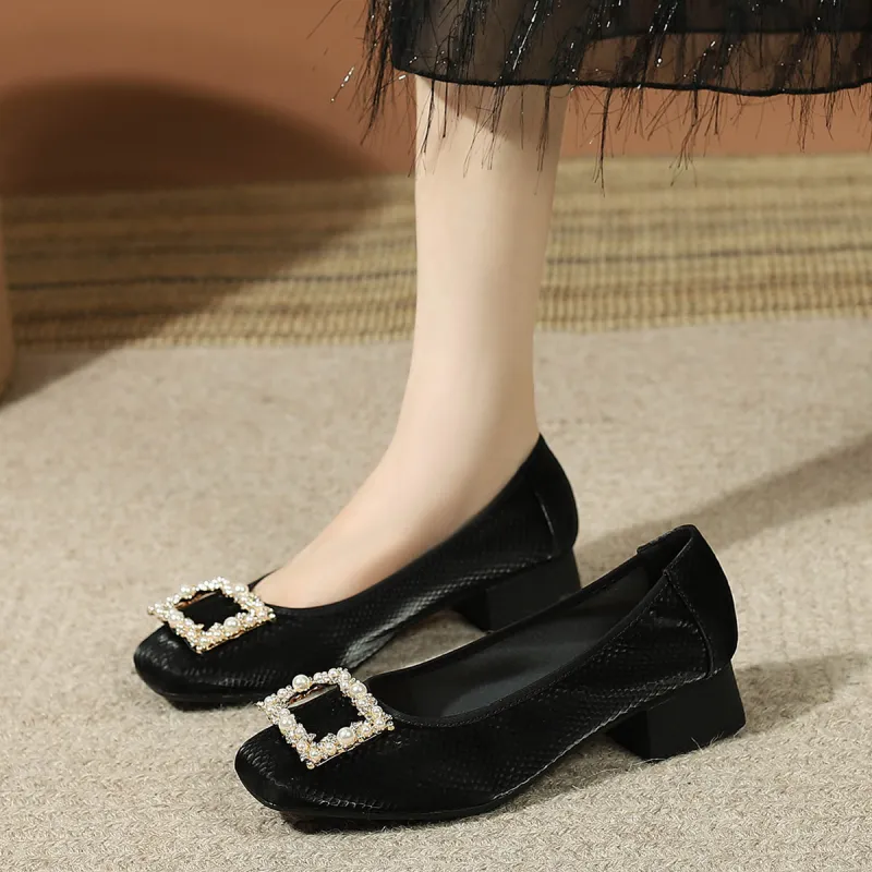 Pounise Chunky Heel High Heels Women's-3