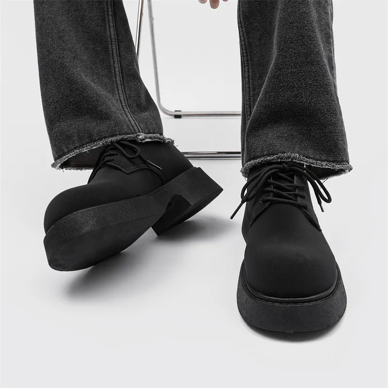 Medd Men's Casual Shoes Unisex Low Top Black-9