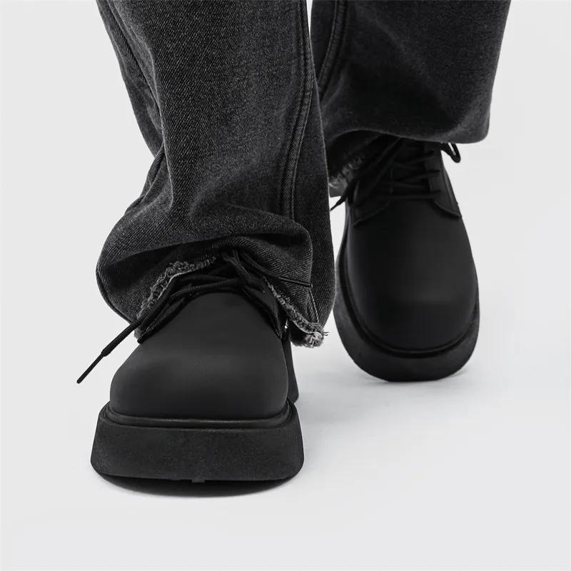 Medd Men's Casual Shoes Unisex Low Top Black-4