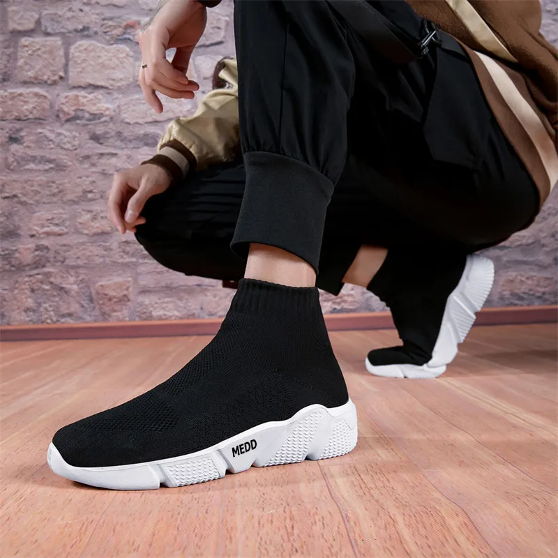 Medd Casual Shoes Unisex High Top Black-10