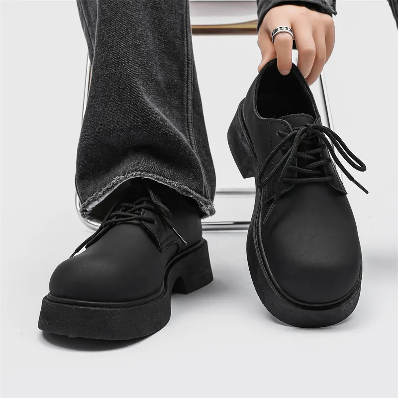 Medd Men's Casual Shoes Unisex Low Top Black-6