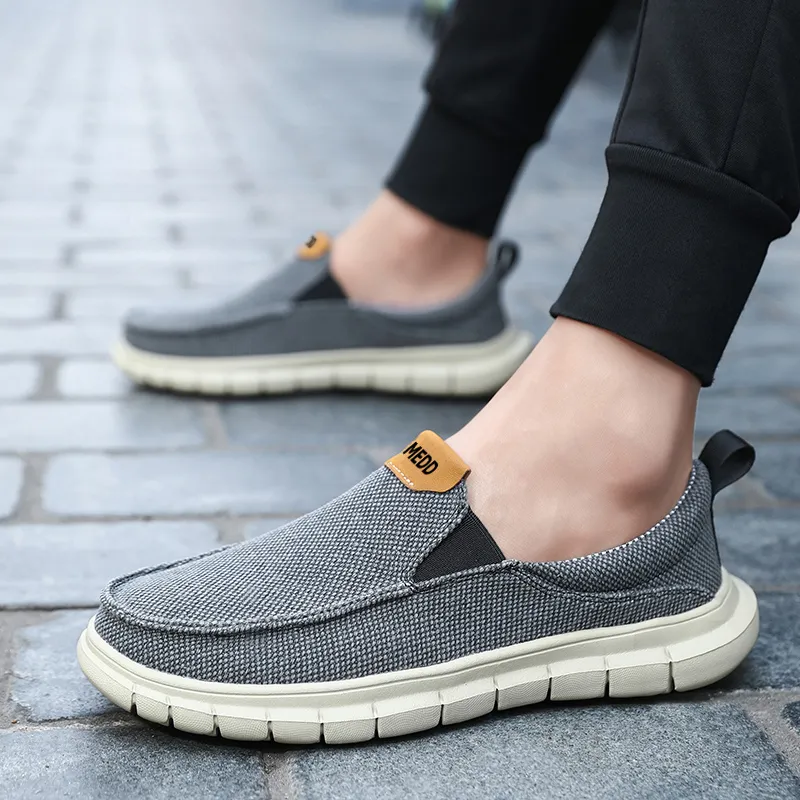 Medd Casual Shoes Men Low Top Gray/Beige/Blue-2